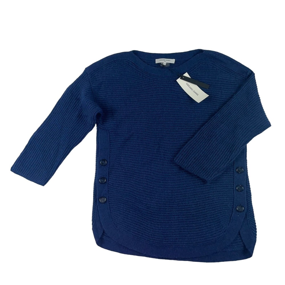 Gerard Darel Daniela Knit Wool Alpaca Blue Sweater XS DNU85N247